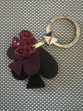 Kate Spade Glitter Heart Clover Keychain